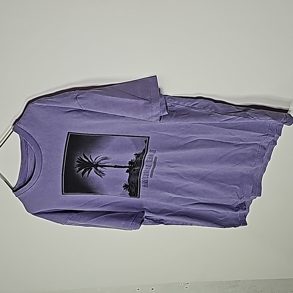 American Eagle purple medium oversized fit short sleeve shirt - Picture 2 of 6
